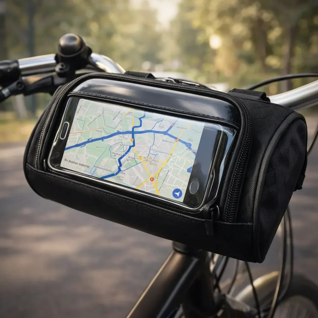 Bike Phone Holder Bicycle Handlebar Bag Waterproof Design