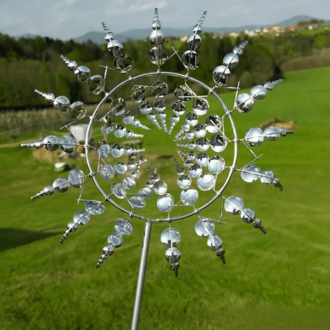 Metal Wind Spinner Outdoor Garden Decorative Accent