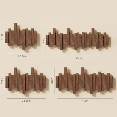 Piano-Style Wooden Coat Rack Elegant Walnut and Beech Design - Image 10