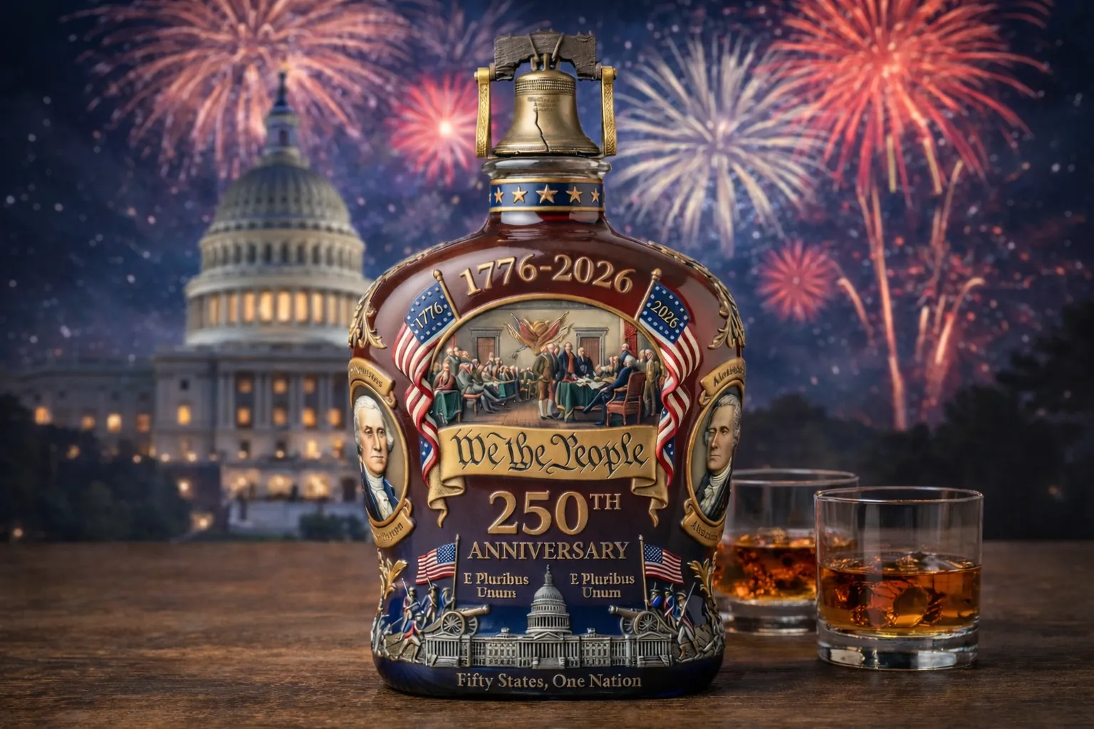 We the People 250th Anniversary Decorative Bottle Collectible Art - Image 2